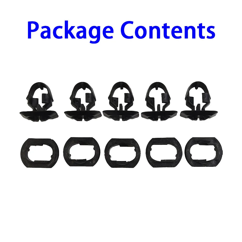 

Heat Resistant Easy Installation Clips W/ Grommet Bracket Gloss A0099884278 Accessories Black Nylon Parts Side