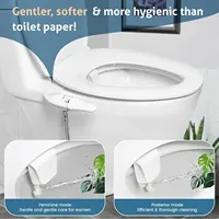 SAMODRA Ultra Slim Bidet Attachment for Toilet Seat - Dual Nozzle, Adjustable Water Pressure, Non-Electric Ass Sprayer 2