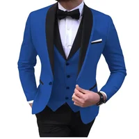 White Mens Suits Men 3 Piece Formal Wedding Shawl Lapel Casual Tuxedos for Prom Groomsmen Suits Men 2024 (Blazer+Vest+Pant) 2