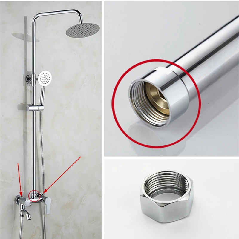 Faucet Accessories G3/4 G1/2 Rain Shower Adapter Water Mixing Valve Bath Connector