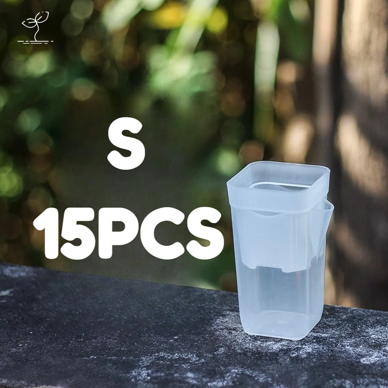 15-Piece Translucent Self-Watering Seedling Planters with Reservoir