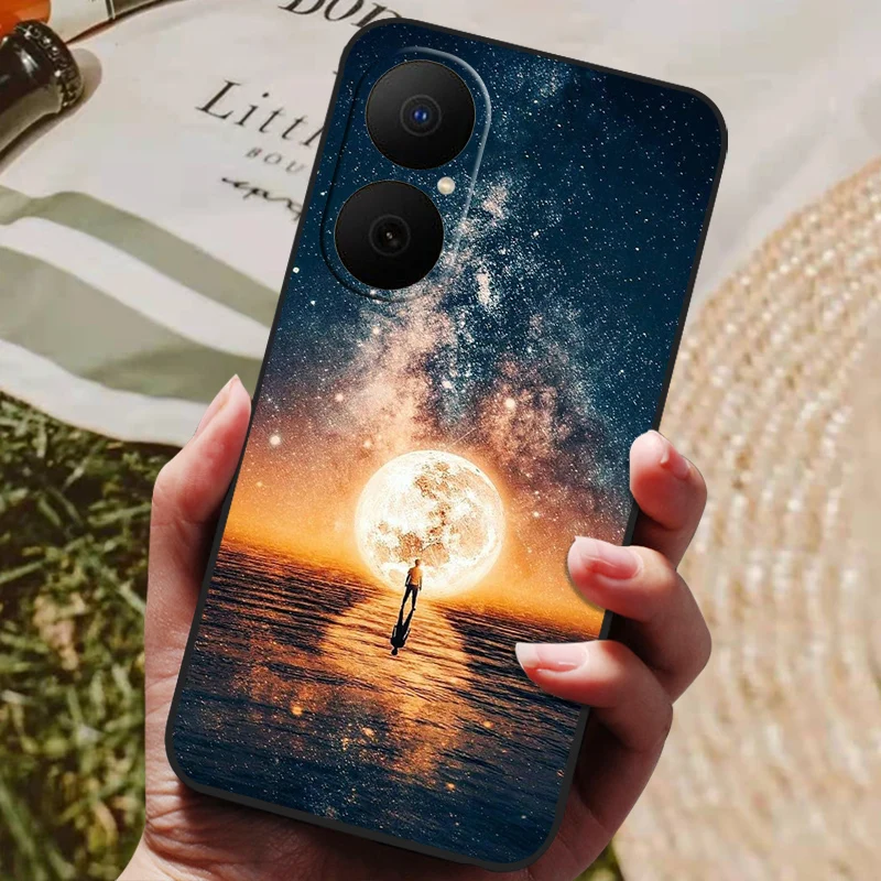 Shockproof Flower Astronaut Soft Silicone Phone Case Bumper Cover