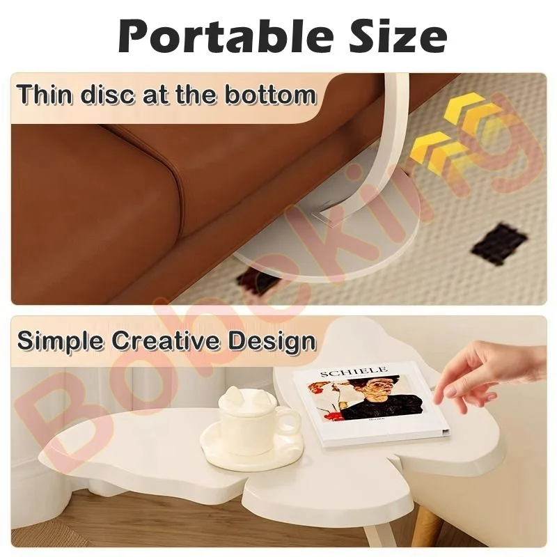 بوب كينج طاولة سرير جانبية - رف تخزين معدني - طاول...