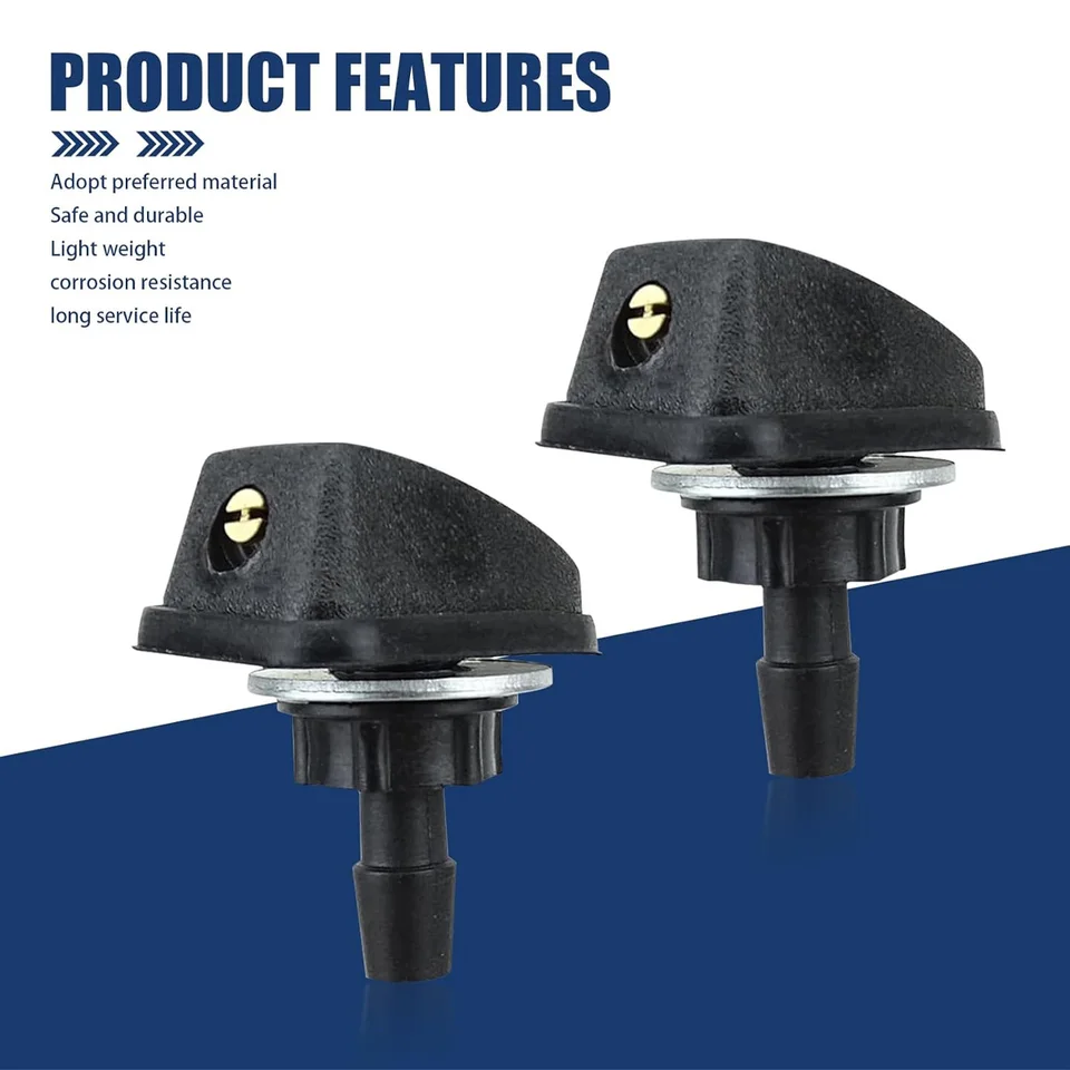 2 PCS Car Universal Wiper Washer Nozzle Jet Sprayer Spray Sprinkler Kit - Foto 2