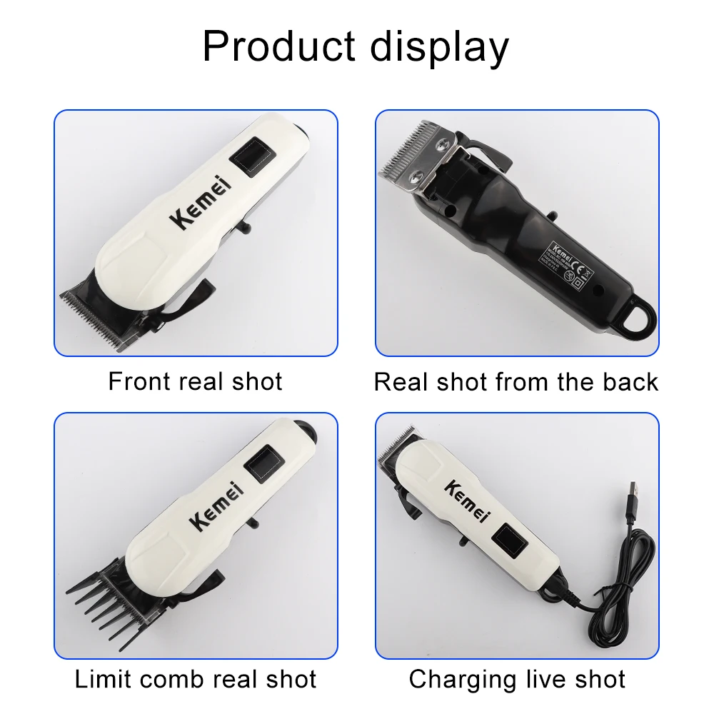 Kemei KM-809A Hair Trimmer For Men Beard Professional Hair Clipper Electric Razor Hair Cutting Machine Haircut Electric Shaver 6