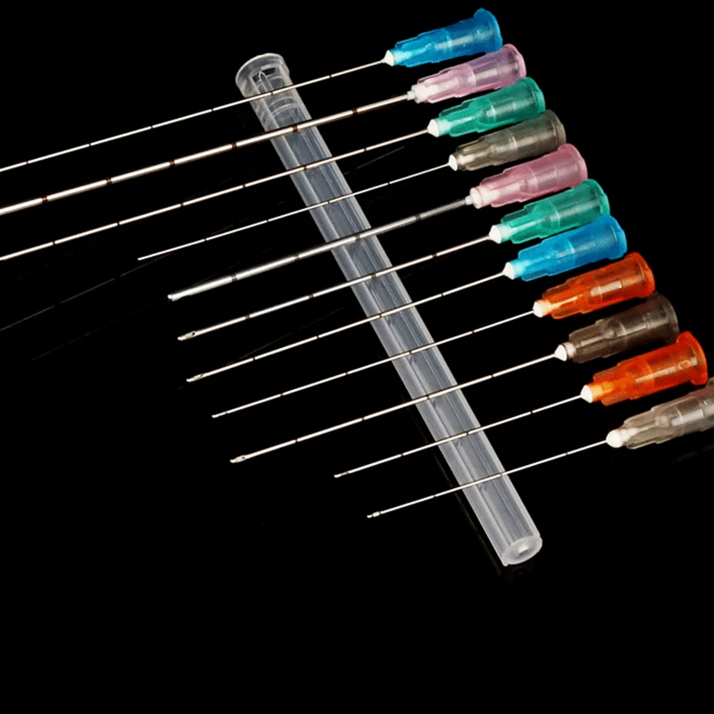 Disposable Cannula 50pcs Factory Disposable Blunt-tip Cannula 22g 23G 25G 27G 18G 50mm/70 Blunt Fine Micro Body Piercing Needles Cannula Syringe