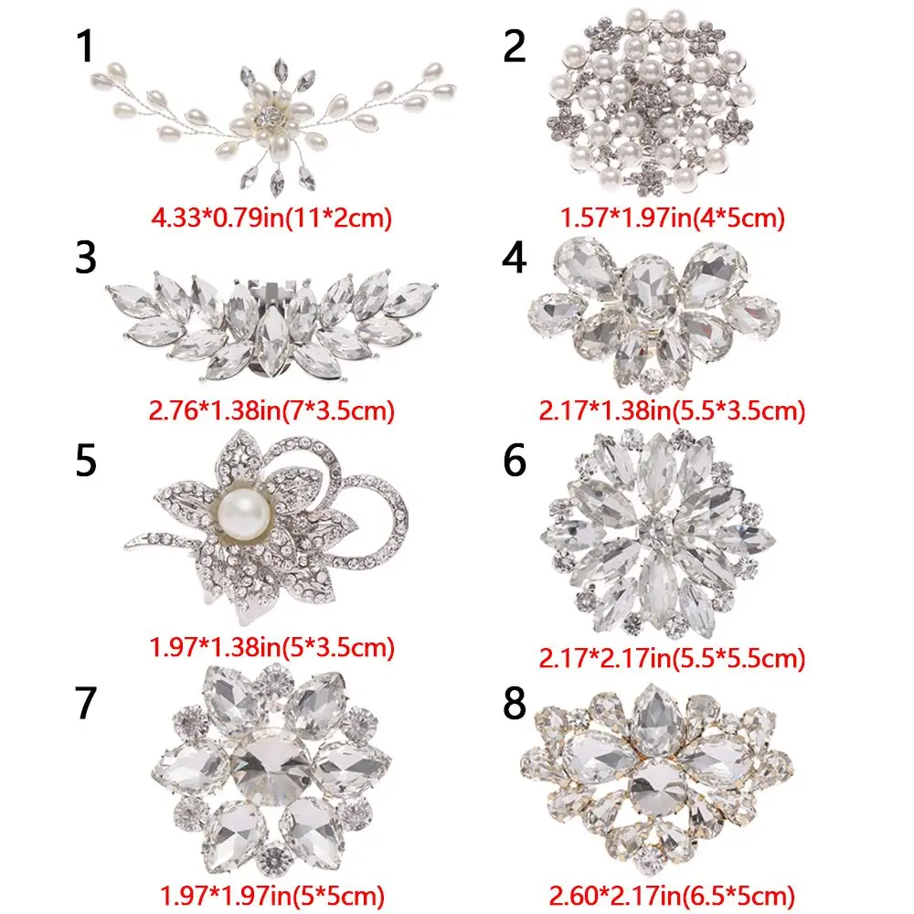Rhinestone Wedding Shoe Clips Decorations Charm Buckle