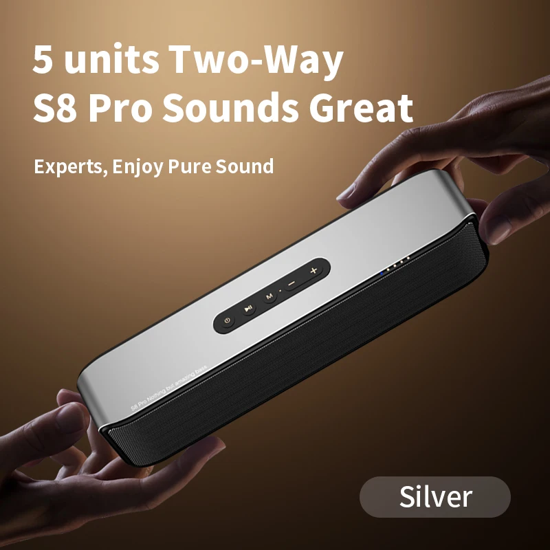 Bluetooth Speaker 60W Audio HIFI Subwoofer Hi-Res Super Bass Outdoor Wireless Bluetooth 5.0 BOGASING S8 Pro bluetooth speaker woofer speaker