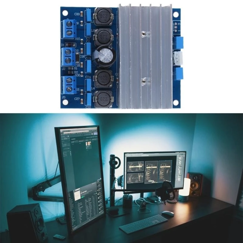 573A 2x50W TDA7492 Klasse D Hochleistungs-Digitalverstärker mit Kühlerverstärkerverstärker-Tafel-Transceiver-Ersatz – Detail 9
