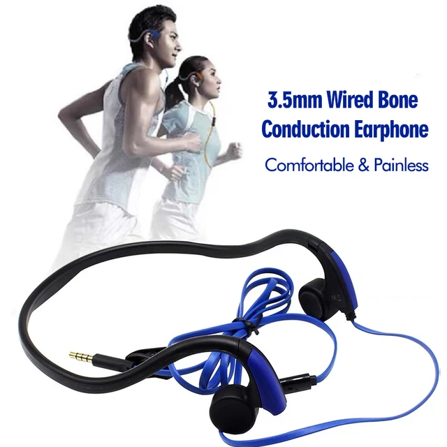 Chaomeiart Wired Bone Conduction Headphones, Sports Headset Built-in Microp  イヤホン、ヘッドホン