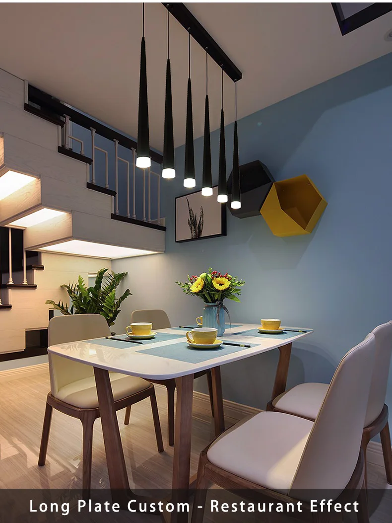 pendant lights over island Stair long chandelier modern minimalist light luxury living room dining room light duplex building loft villa rotating light pendant lighting for kitchen island