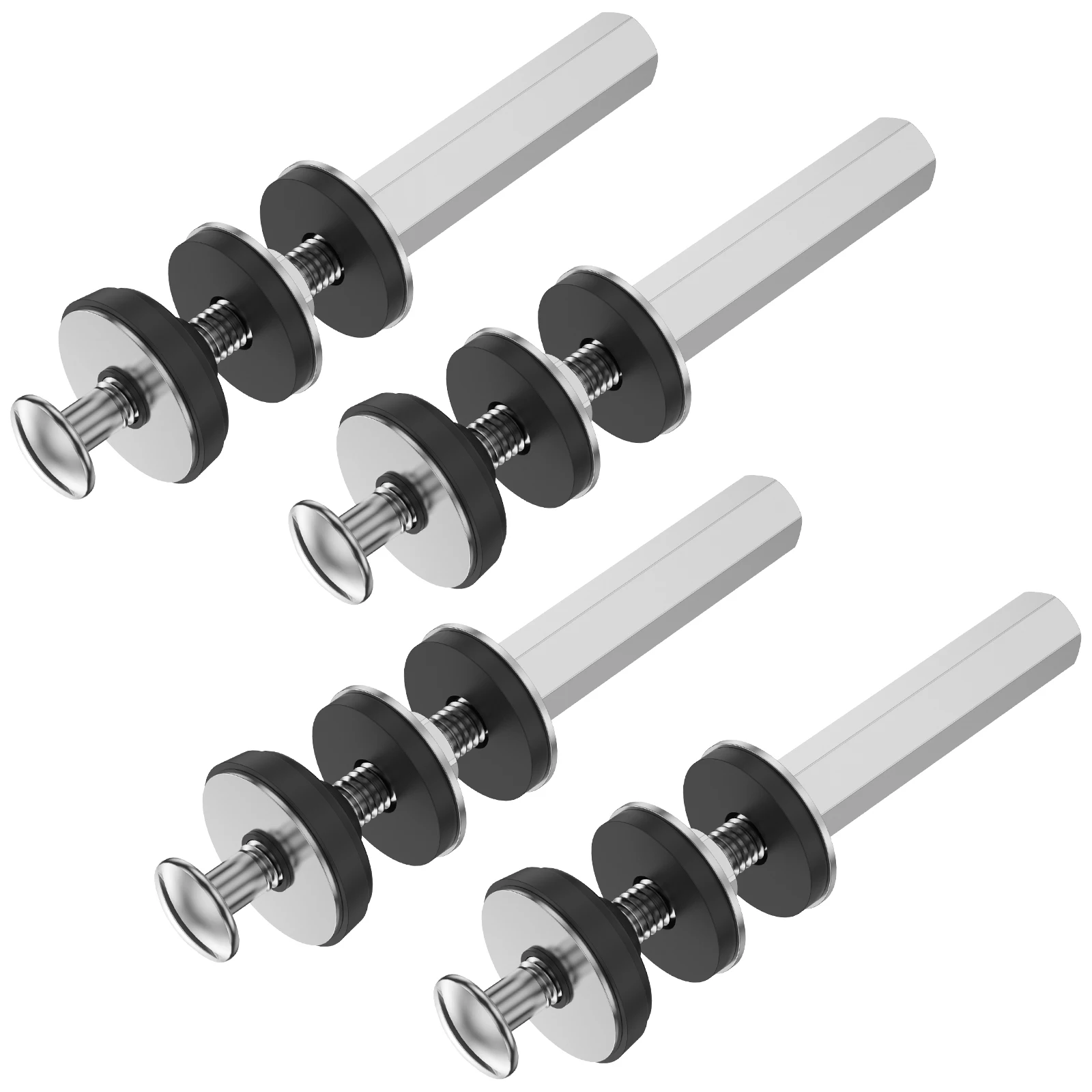 

4Pcs Toilet Tank to Bowl Bolt Kit 304 Stainless Steel Toilet Tank Bolt Washer Kit Universal Toilet Rubber Washer Gasket Set
