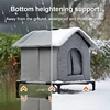 Newest Elevated Outdoor Portable Stray Cat Nest Winter Warm Waterproof  Large Space Cat Shelter Thickened Enclosed Pet Tent 숨숨집 2