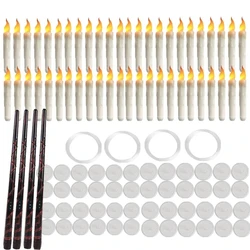 Set of Hanging Floating LED Candles with Magic Wand (Set of 48)