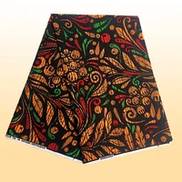1pc Damask Fabric 5.48meter African Wax Fabric,Ghana Kente Design African Printed Wax Fabric Nigeria Ankara Kitenge Pagnes 3