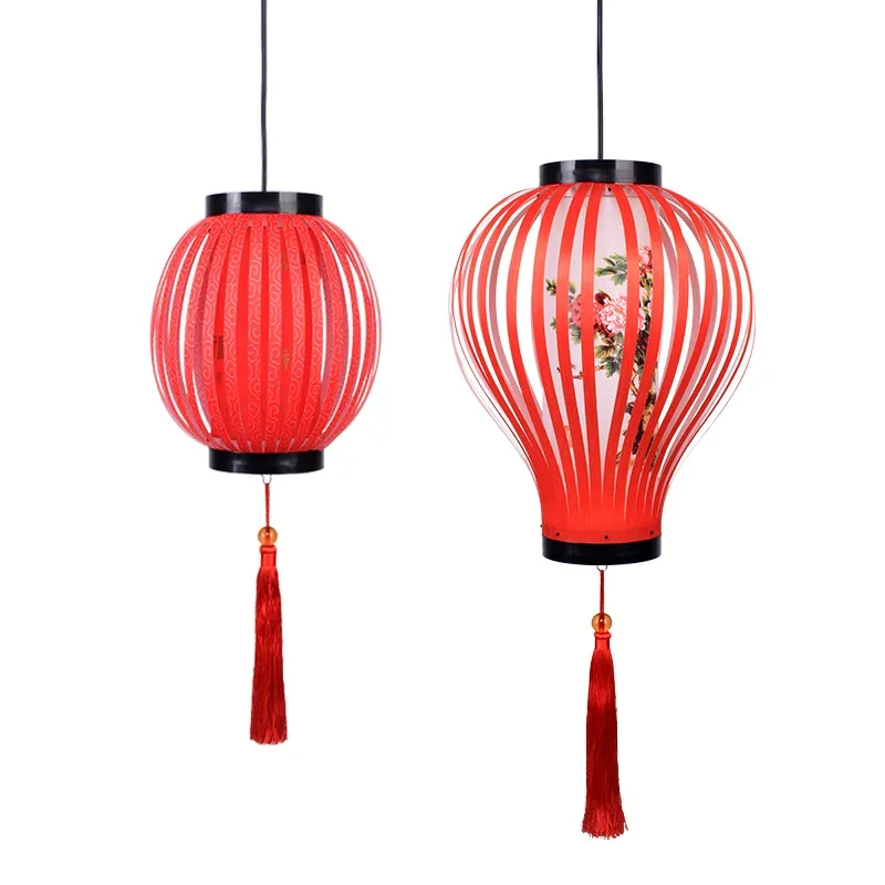 

New year's lantern hanging decoration indoor red lantern scene layout shopping mall Chinese antique chandelier palace lamp decor