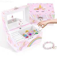 Girls Unicorn Music Jewelry Box with Spining Doll Cute Jewelry Storage Box Birthday New Year Christmas Music Box Gifts for Girls 1