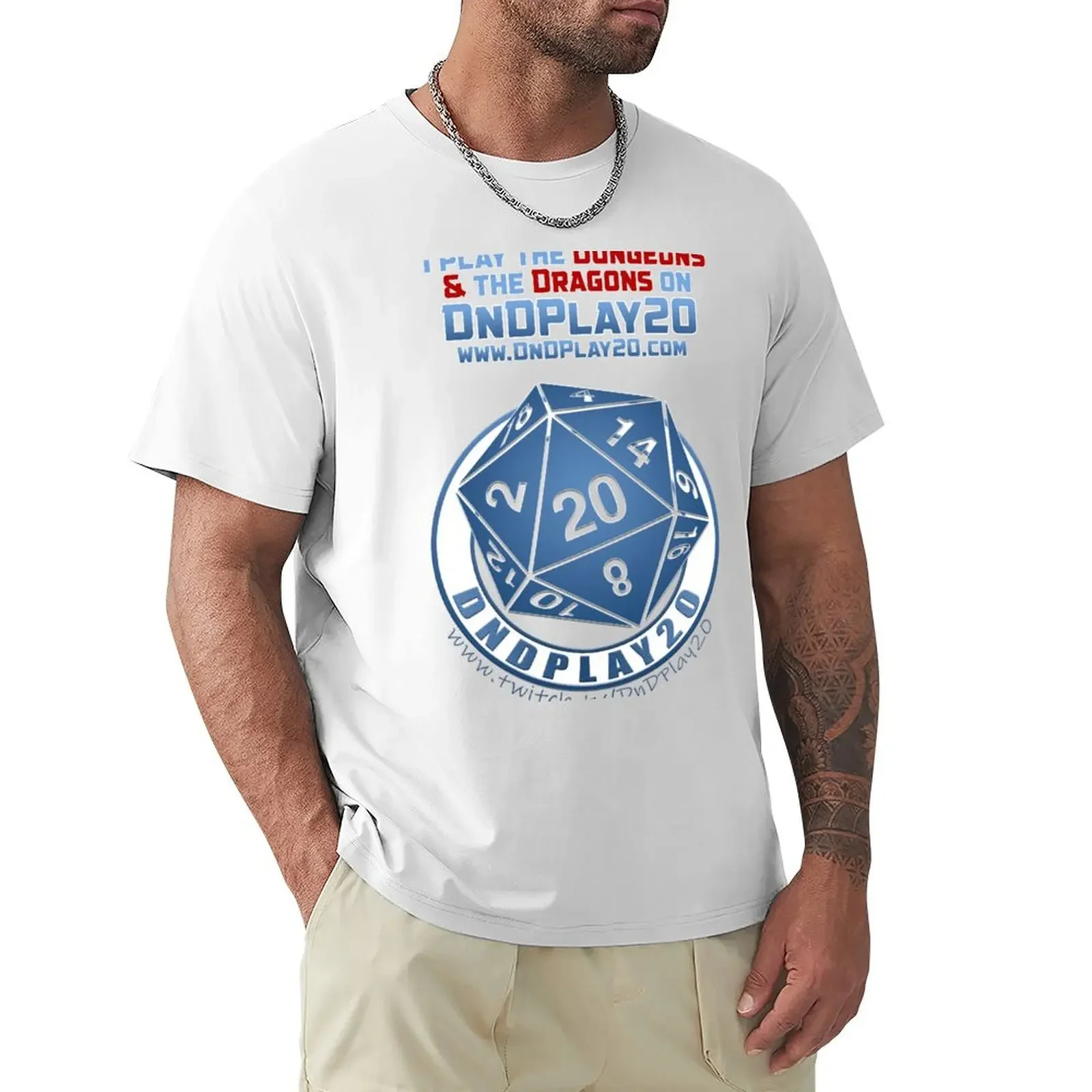 

I Play D&D on DnDPlay20 T-shirt oversized Short sleeve tee men graphic t shirts