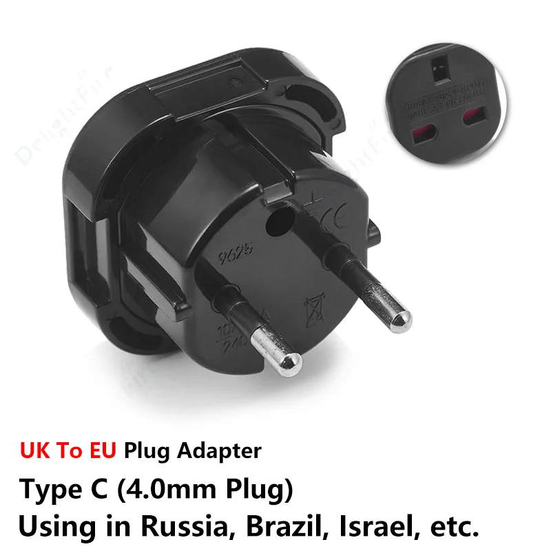 Universal Travel Plug Adapter for European Outlets - EU Plug Converter for Global Devices