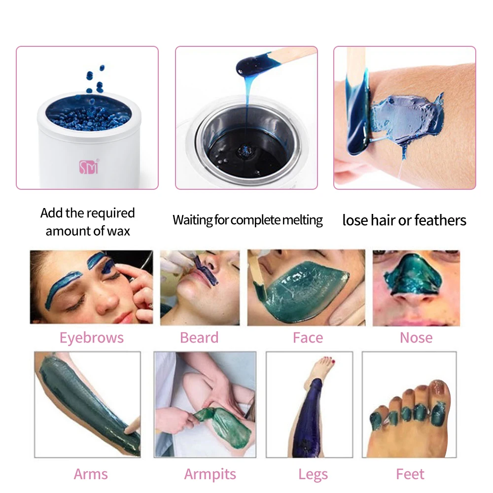 LULAA ​​​Waxing Wax Warmer for Hair Removal  Quick Heating wax Melt Warmer Easy to Use at Home Waxing Kit for Women Use 4