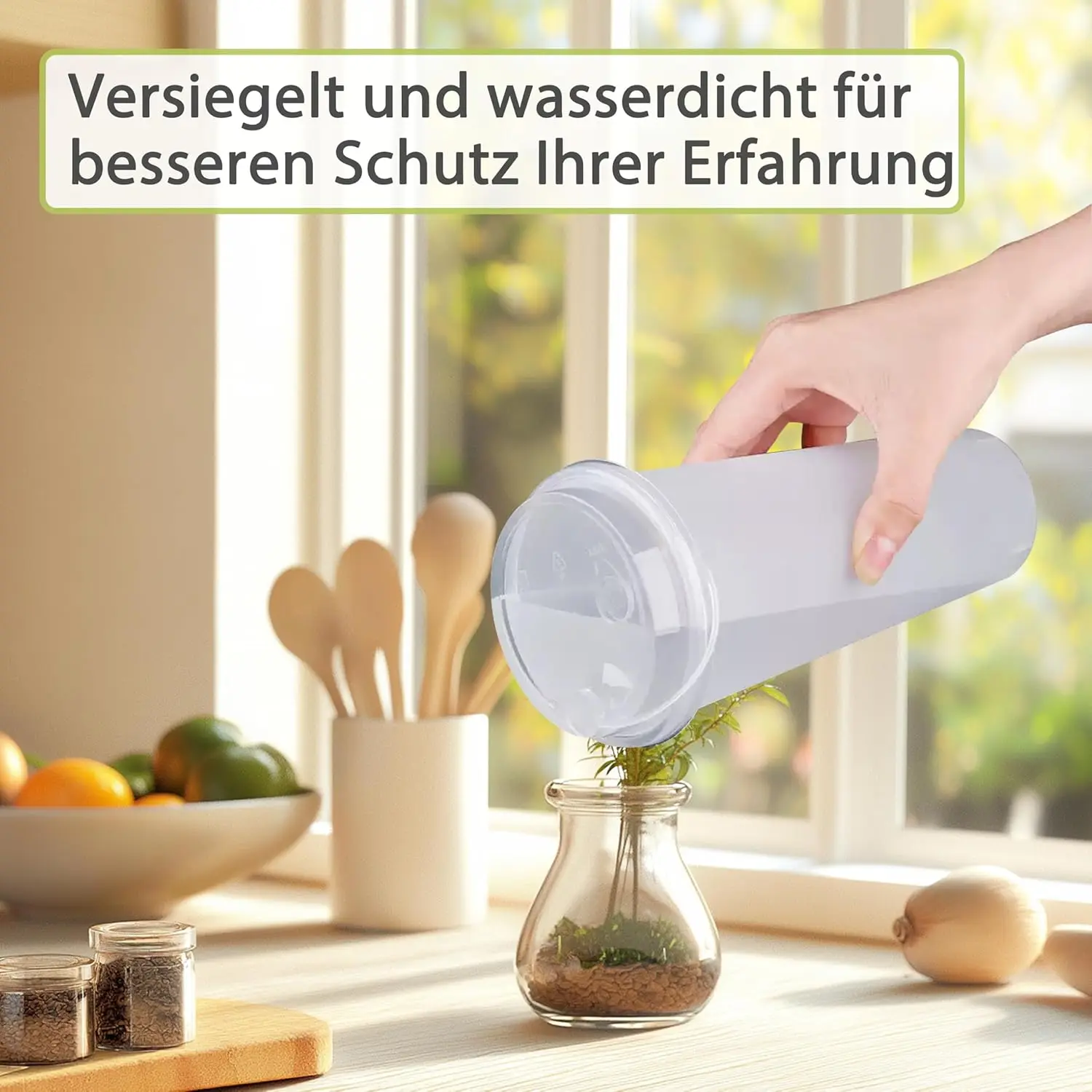 Set Di 2 Bicchieri In Vetro Da 520ml Con Coperchio E Cannuccia: Per Caffè Freddo, Frullati E Frappè