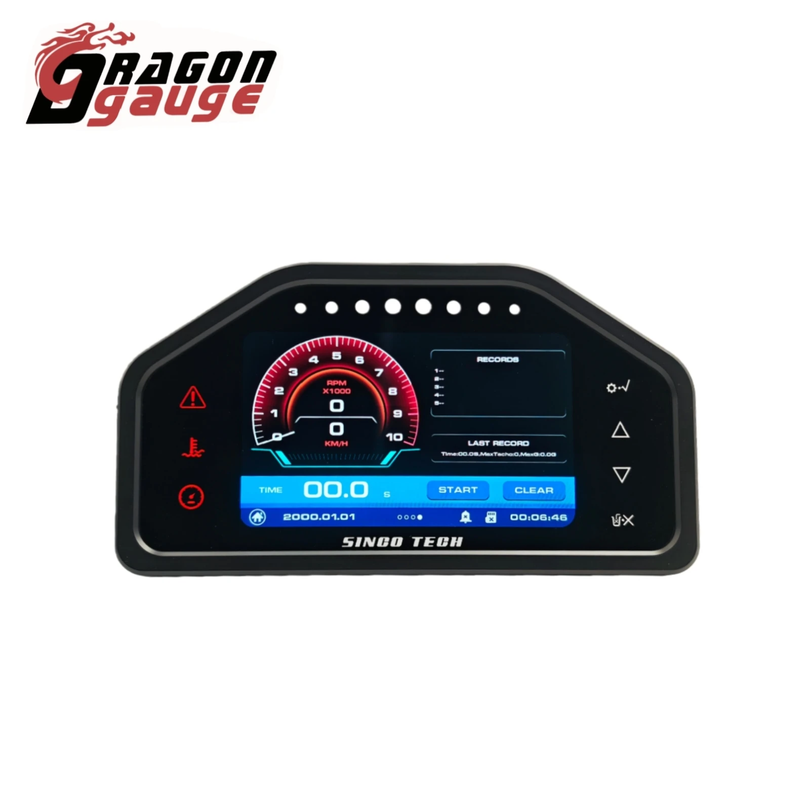 Racing Gauge 9 en 1 Panel de tablero de carrera Pantalla LCD de tablero multifunción con kit de sensores DO928 2
