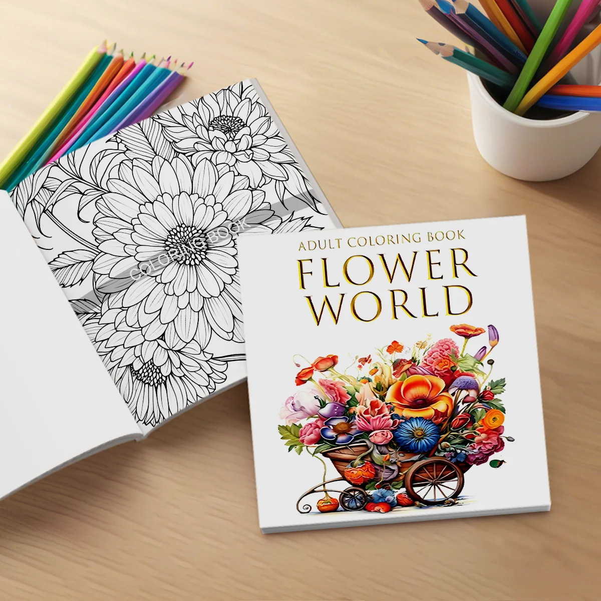 Adult Coloring Book: 24 Stunning Floral Designs - Premium Quality Paper for Relaxation & Creative Expression 3