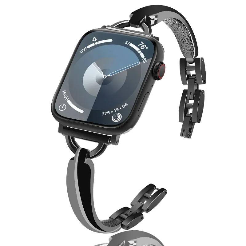 

Luxury Stainless Steel For Apple Watch Ultra 2 1 49mm Metal Correa Bracelet For Iwatch Series 9 8 7 6 5 SE 45MM 41 42 44MM 38MM