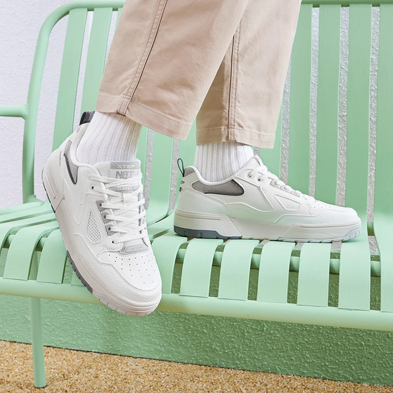 Xtep Daybreak Skateboarding Shoes For Men Spring Wear-Resistant Skate Shoes Durability Sneakers 976119310051