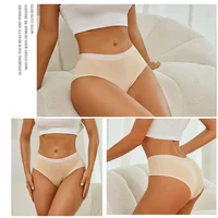 Nouveau 3 pièces slips en coton pour femmes lettre ceinture sous-vêtements femmes culottes Sexy slips respirants femme Stretch dames Lingerie douce 2