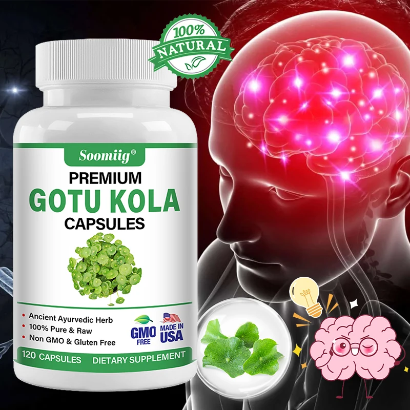 

Premium Gotu Kola Leaf Capsules 1300mg Natural Ingredients Support Cognitive Health and Immune Health