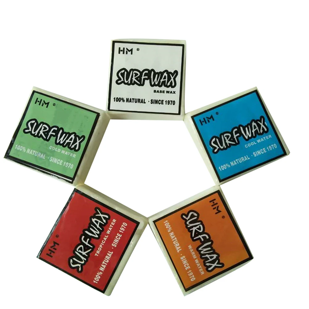 Surfboard Wax 5 Kinds Water Temperature Waxes High Quality Antislip Surf Wax Universal Surfboard Skimboard Waxes