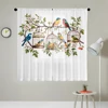 2 Pieces HD Digital Seven Color Bird Flower Figure Printed Window Valance Home Decorating Style Decorative Living Room Bedroom R 6