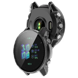 Premium PC Watch Protective Case with Full Screen Shield & Tempered Film - Forerunner 265 (Clear)