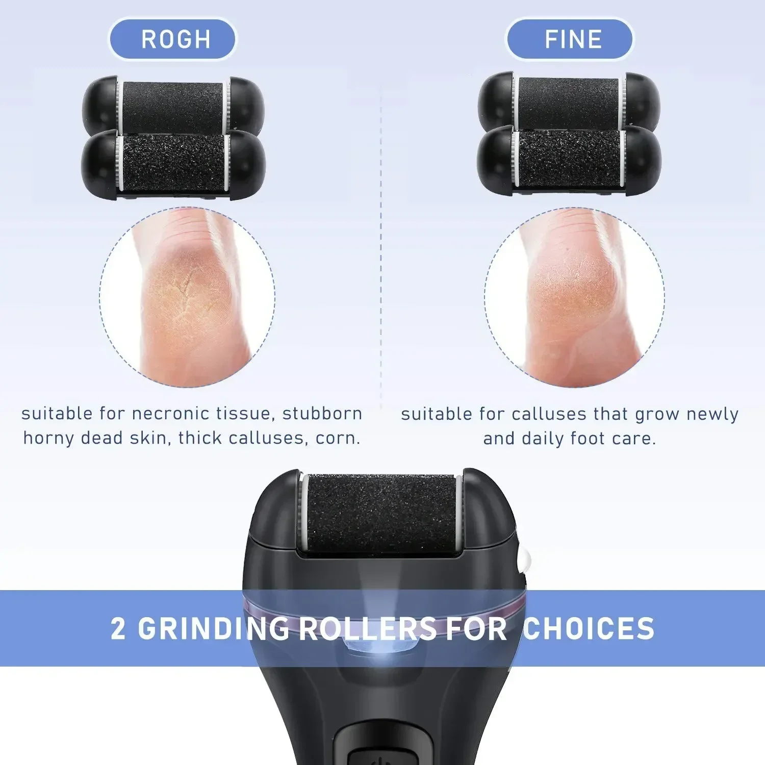 Râpe à pieds électrique pour callosités et peau des talons_voghion.com