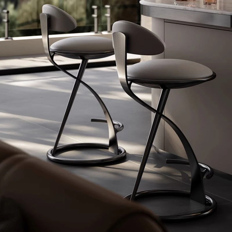 Breakfast Luxury Bar Stool Contemporary Design Counter Gold Leg Bar Stool Italian Taburete Regulable Cocina Home Furniture