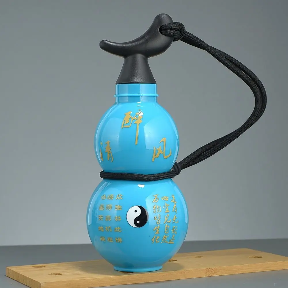 Sports Water Bottle Portable Water Bottle Portable Water Jug Gourd Shaped Outdoor Water Bottle Wu Kong Large Capacity Poratble Water Cup Hot Stamping Portable Gourd Drink Bottle