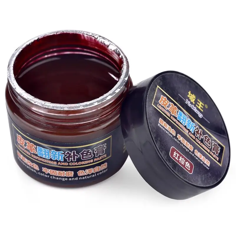 Leather Dye and Restoration Paint - 50ml Brown for Shoes, Bags, Sofas, and Car Seats