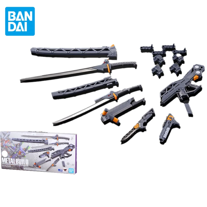 Bandai Original Evangelion Anime Metal Build Arma Accessory Pack Action Figure Toys Modello Da Collezione Regali Per Bambini