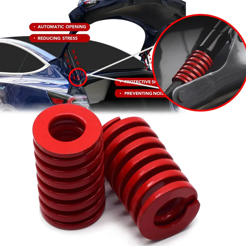 2Pcs Brand New 25mm OD Die Spring For Rear Trunk Tailgate Strut Support Left Bars Red For Tesla Model 3 2017 2018 20