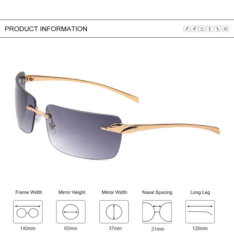 rimless tea rose sunglasses