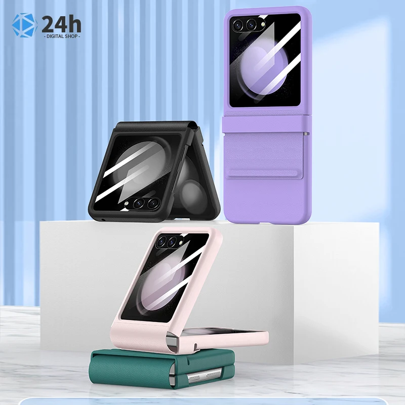 Pelle Di Lusso Per Samsung Galaxy Z Flip 5 Custodia Per Telefono Flip Shell Custodia Antiurto Per Telefono Anticaduta Galaxy Z Flip 5 Samsung