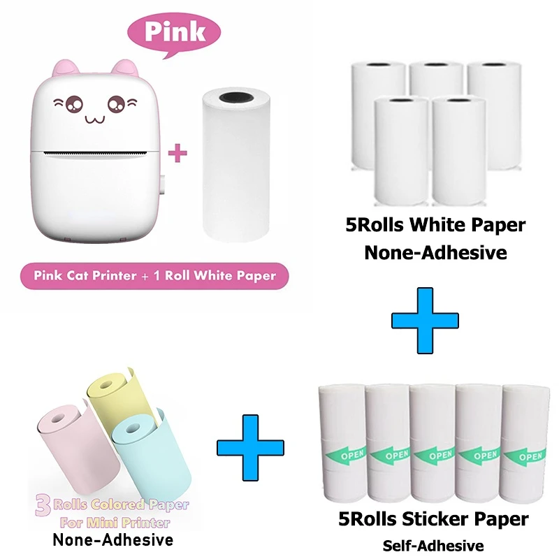 3Rolls Color Photo High-Quality Ink-Free Thermal Printing Paper for  Mini-Printers Professional Printing - AliExpress