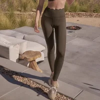 Green floral waist trousers