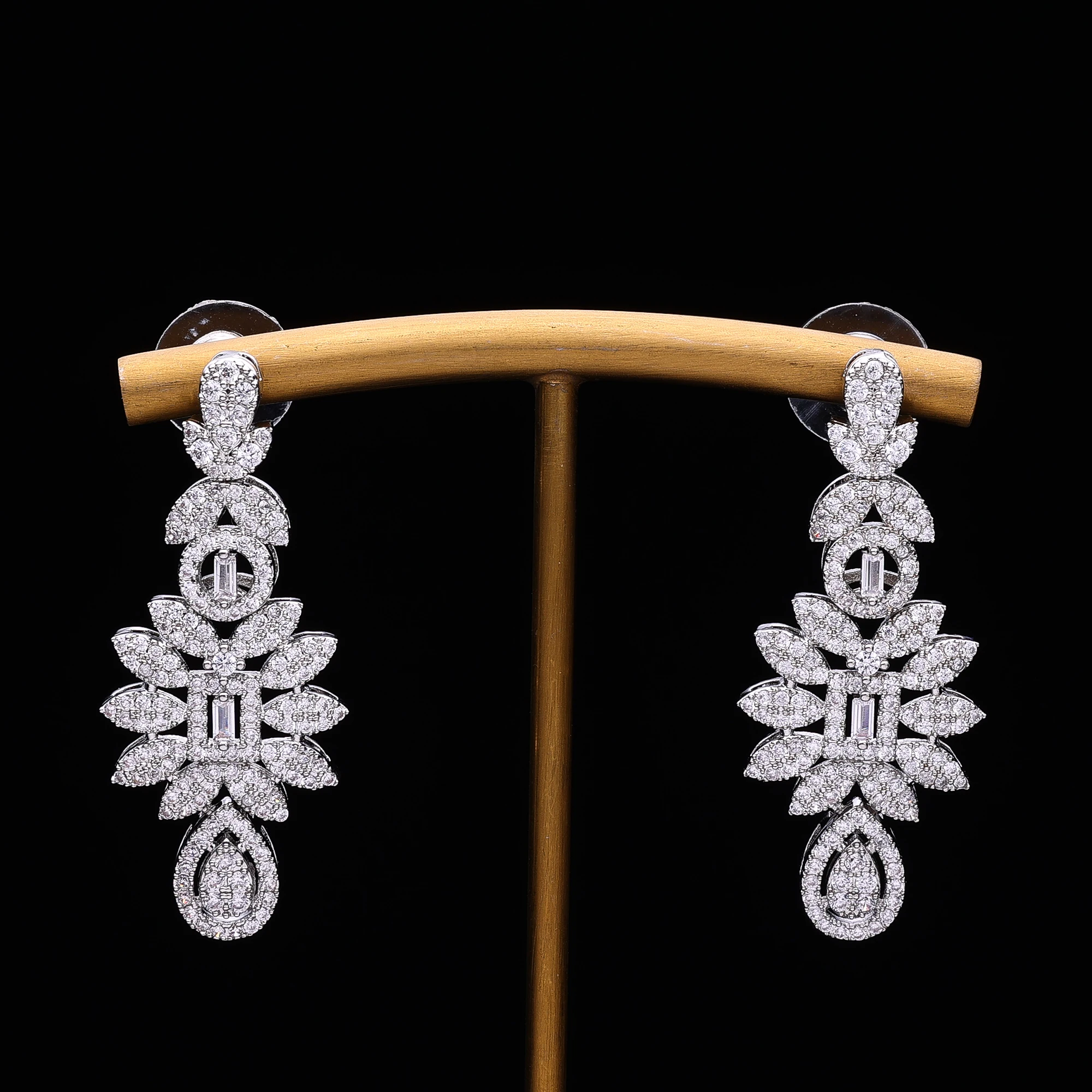 Bridal Jewelry Sets 4-piece Bridal Zirconia Full Set Women's Party Luxury Dubai Nigeria CZ Crystal Wedding Jewelry
