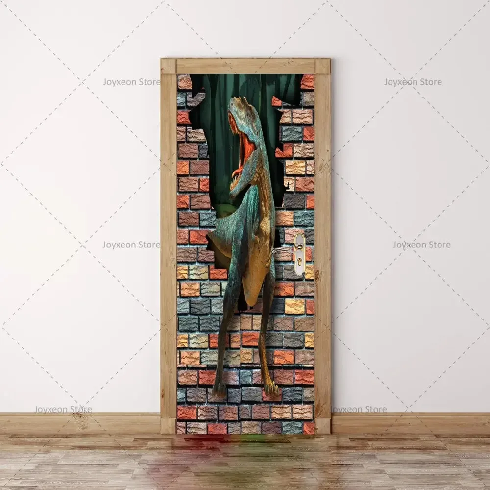 3D 시각 효과 도어 스티커 방수 자체 접착 도시 교량 풍경 벽 장식 랩 캐비닛 옷장 미적 장식