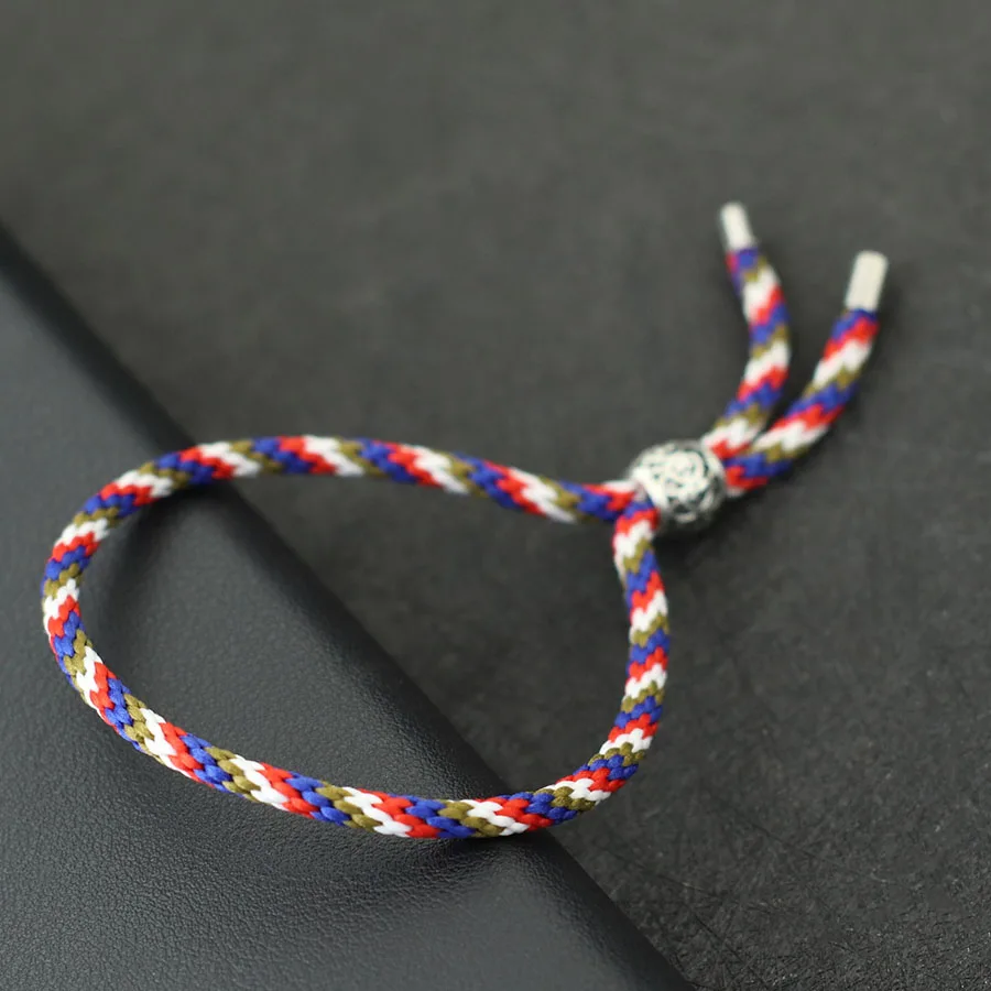 Adjustable Viking Rope Mens Bracelet Ethnic Macrame Accessory