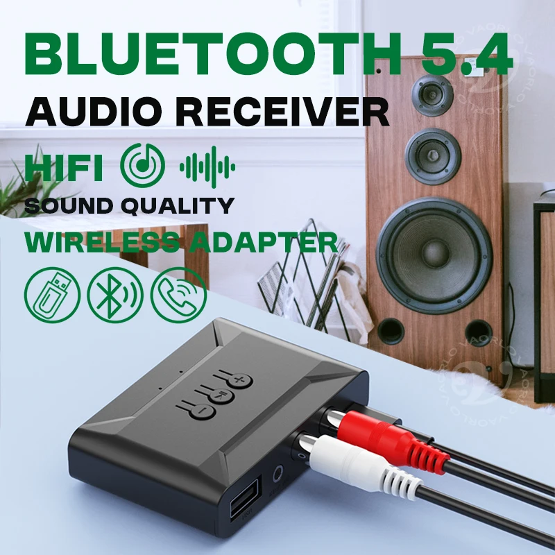 USB Bluetooth Audio Receiver Adapter 5.4 Wireless For Car Speaker Amp