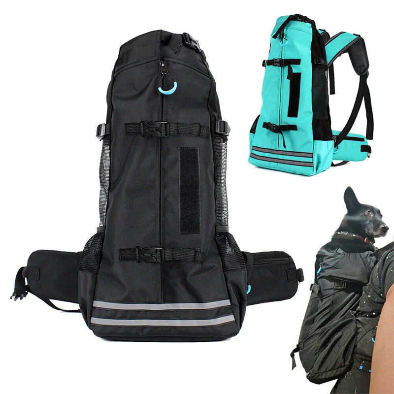 Pet Carrier Bag Pet Carrying Bag Pet Backpack Puppy Carrier Bag Reflective Breathable for Corgi Bulldog Large Dogs Adjustable Outdoor Hiking