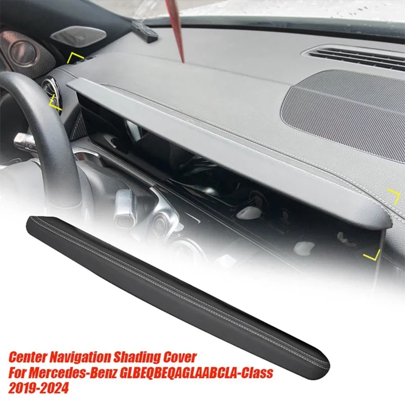 메르세데스-벤츠 GLB/EQB/EQA/GLA/A/B/CLA 클래스 2019-2024 대시 스크린 바이저 커버 용 자동차 센터 네비게이션 쉐이딩 커버
